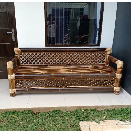 Kursi Panjang Bambu Hitam