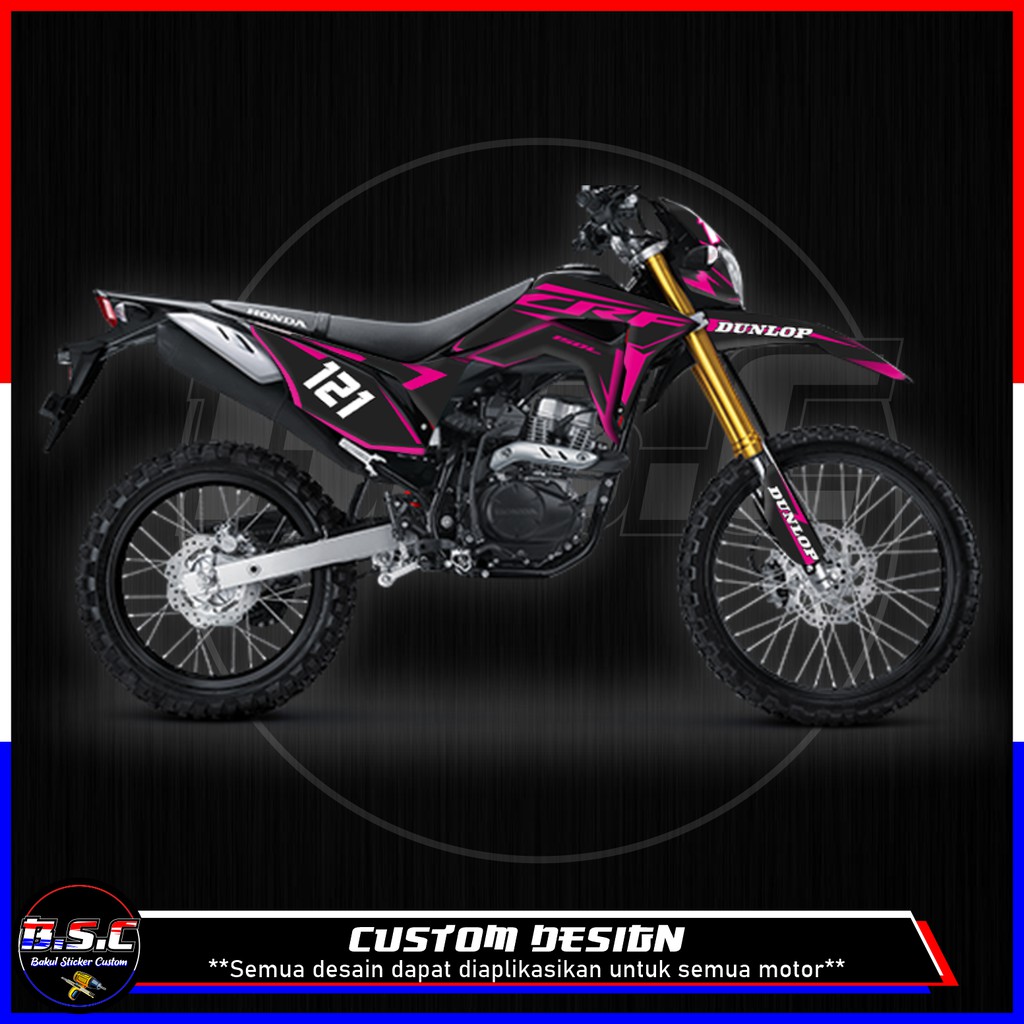 Sticker Decal FULL BODY CRF 150 L Motif Simple Liss Purple Shopee Indonesia