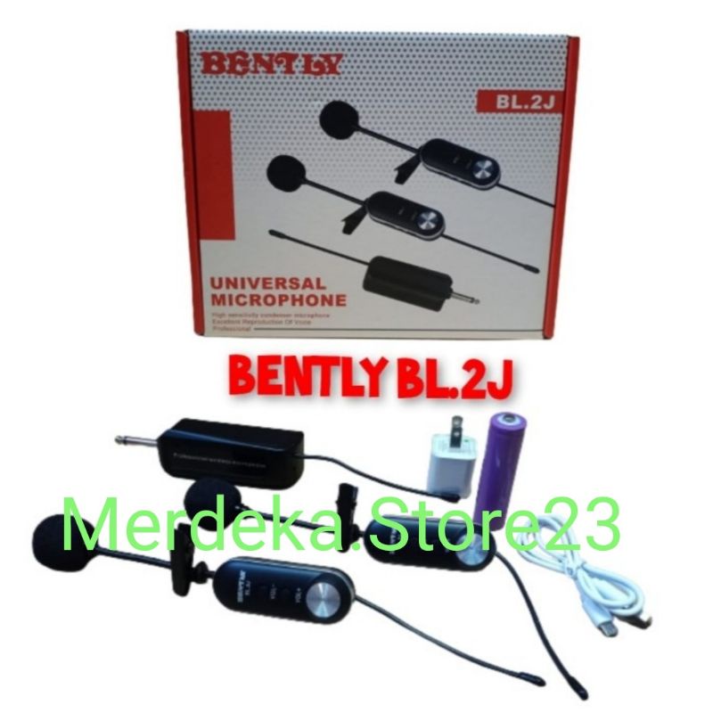 BENTLY BL 2J Mic Wireless Jepit Clip On | Microphone Clip On Wireless