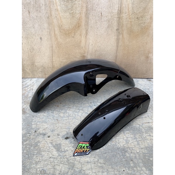 Spakbor slebor yamaha rx king warna set depan belakang besi-Hitam