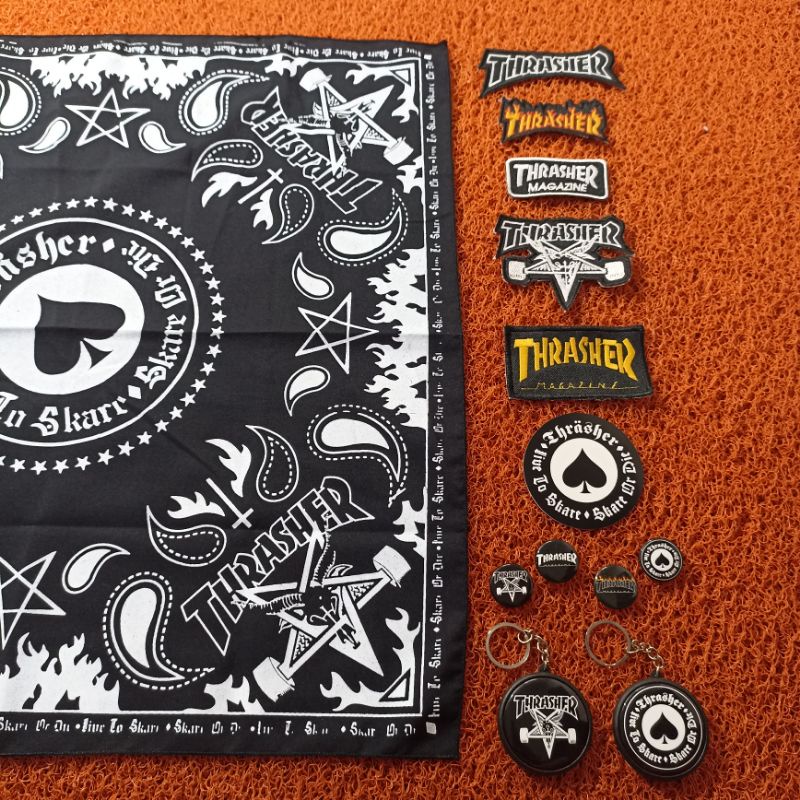 SLAYER BANDANA THRASHER SATU PAKET PATCH TERLARIS BEST QUALITY