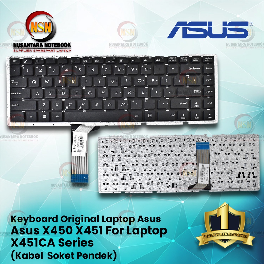 Keyboard Asus X450 X451 Kabel Soket Pendek for Laptop Series X451CA