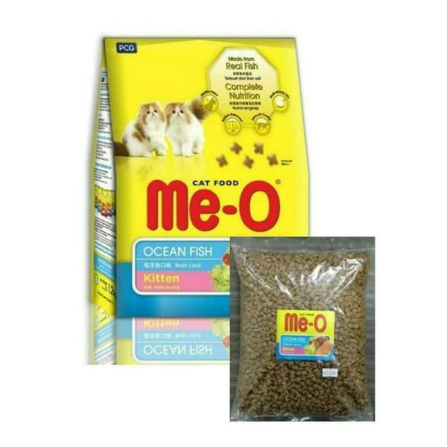 Makanan Kucing Kering Me-O 950gr Repack Ocean Fish Kitten Dry 950gr Meo