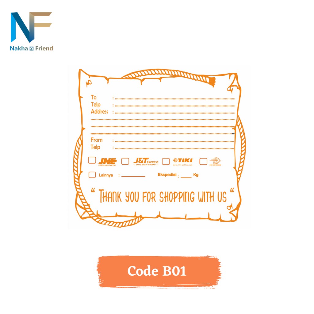 

Label Pengiriman Online Shop Kode B 100Lembar