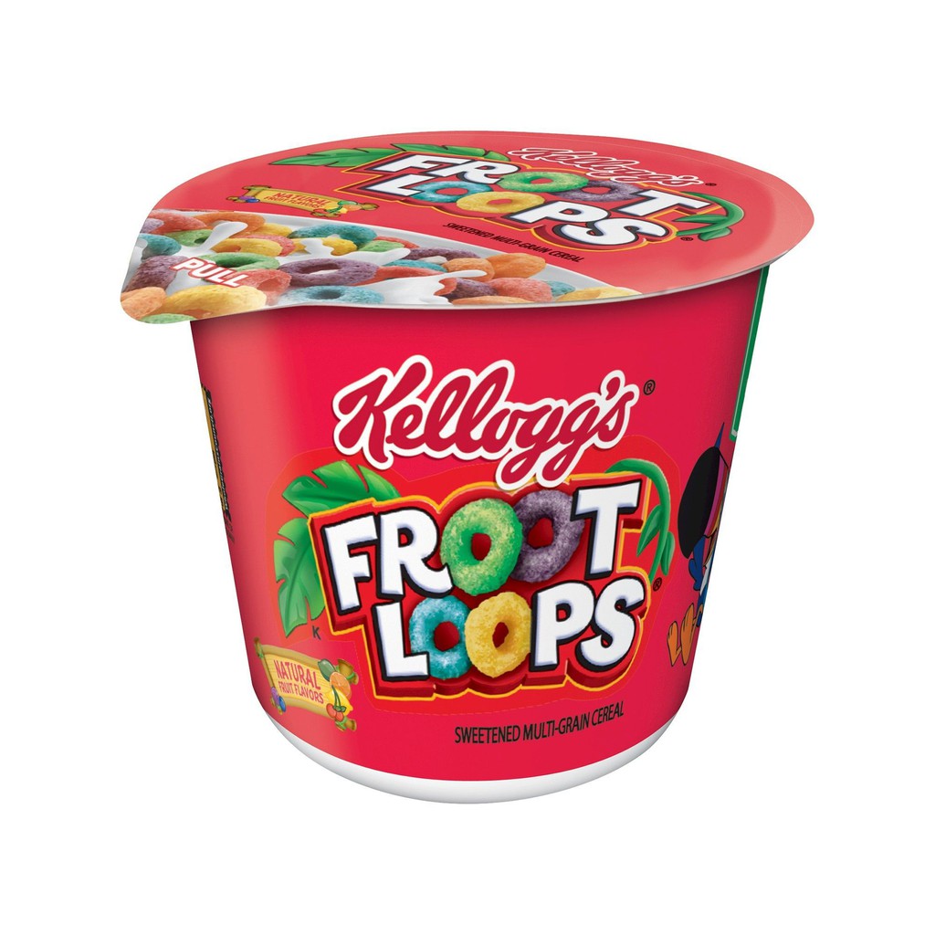 

Kelloggs Kellogg's Froot Loops Cereal Single Serve Bowl Breakfast Food Sarapan Snack Makanan Pagi