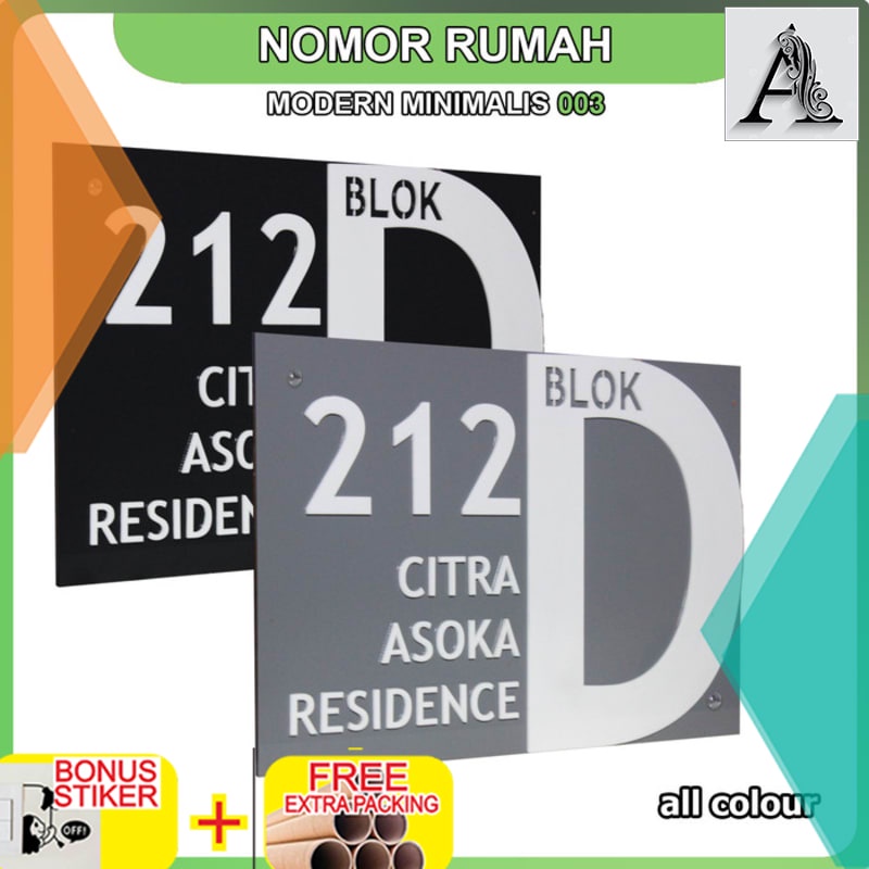 

Promo Nomor Rumah Akrilik Modern Minimalis Model 003 - Hitam