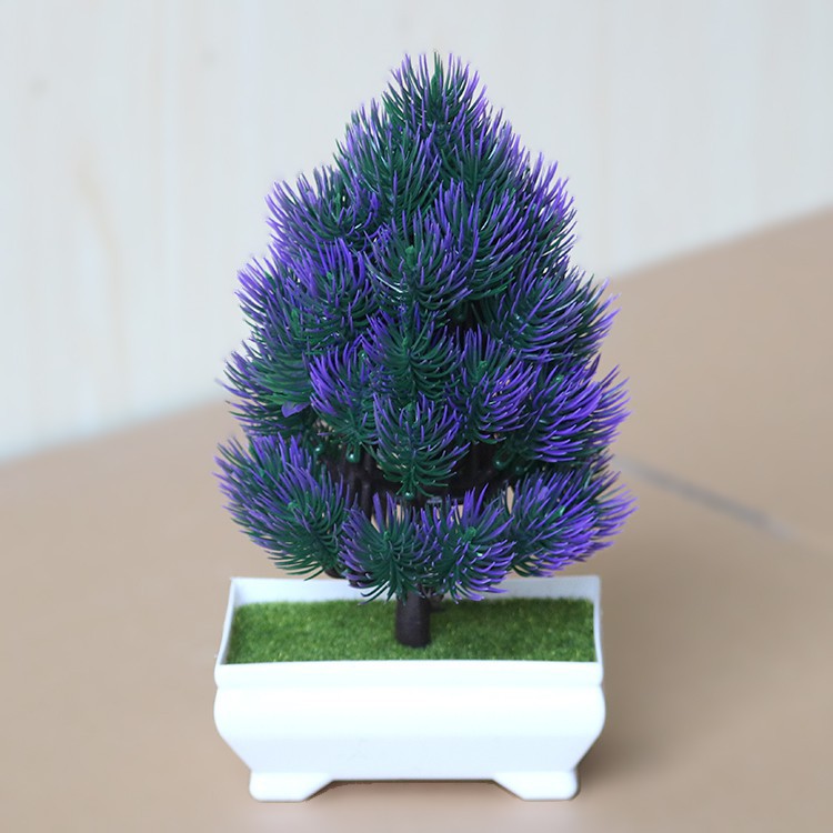 HC Pot Ornamen Christmas Bunga 21 Tanaman Hias Artificial Dekorasi Bunga Pot Bunga Plastik Import-3