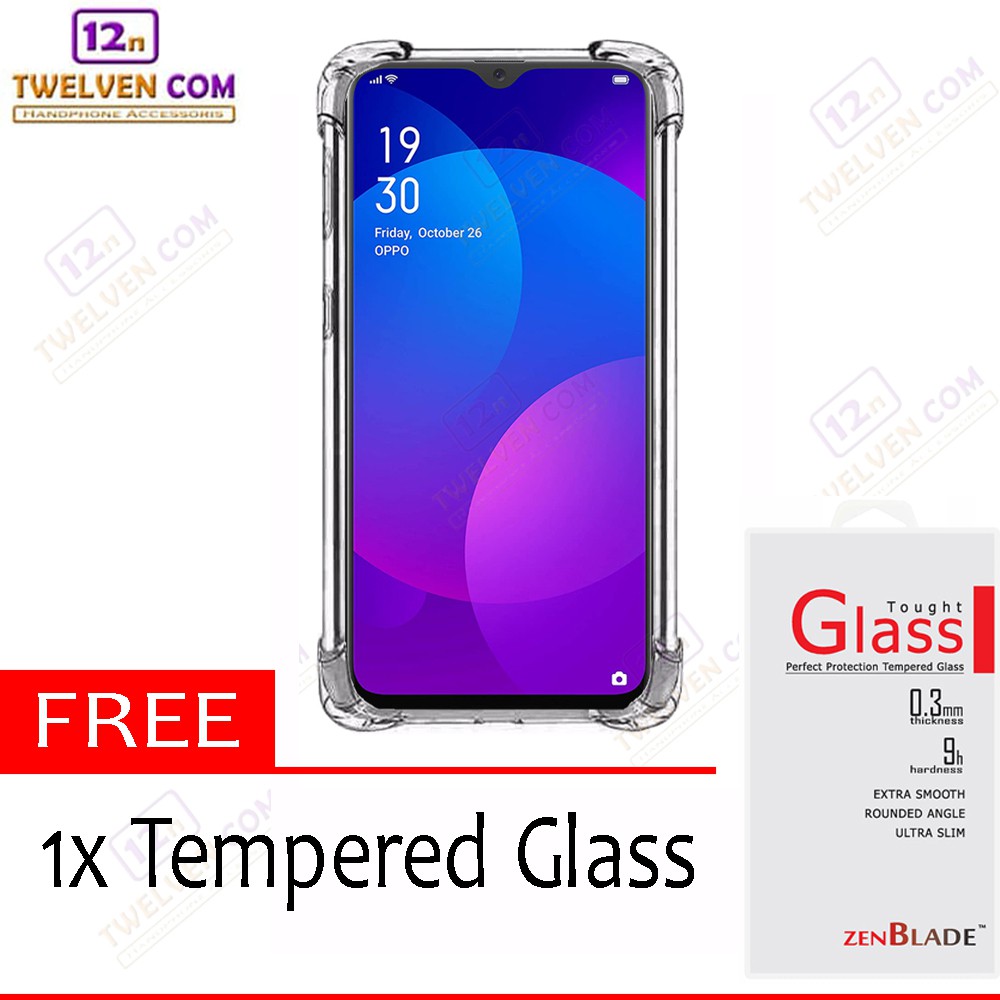 Case Anti Shock Anti Crack Softcase Oppo F11 - Free Tempered Glass