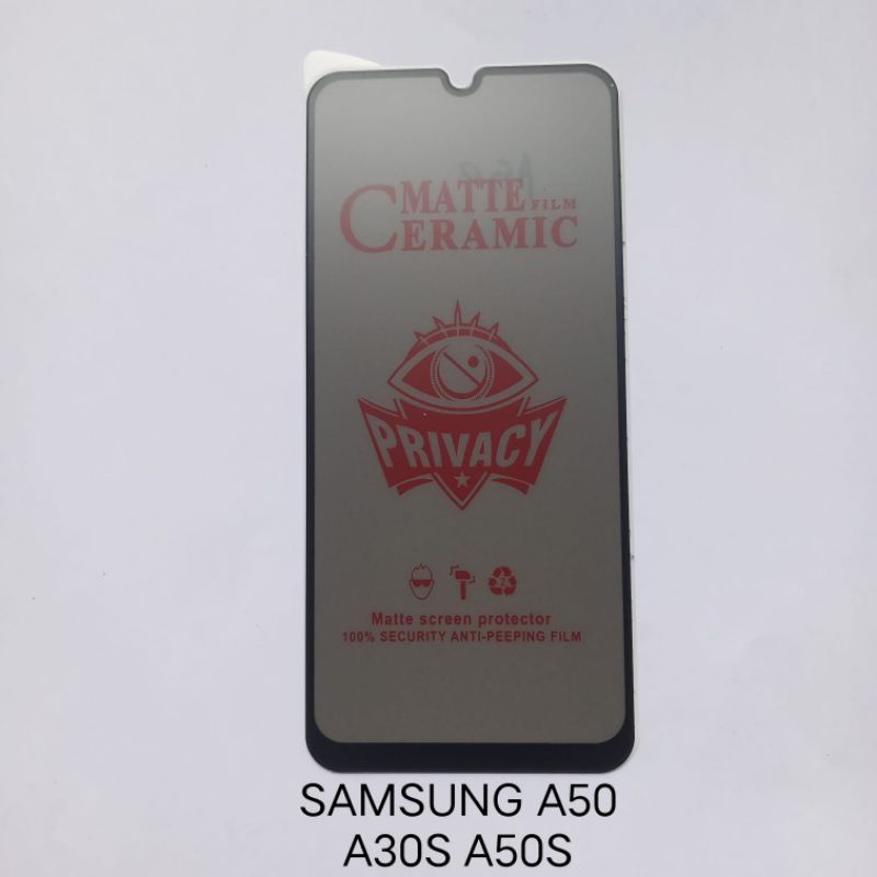 Tempered glass SPY Samsung A50 . A50S . A30S . A20 . A30 . M30 . M30S . M21 . M31 . M10S Glass Privacy anti gores kaca spy screen guard pelindung layar