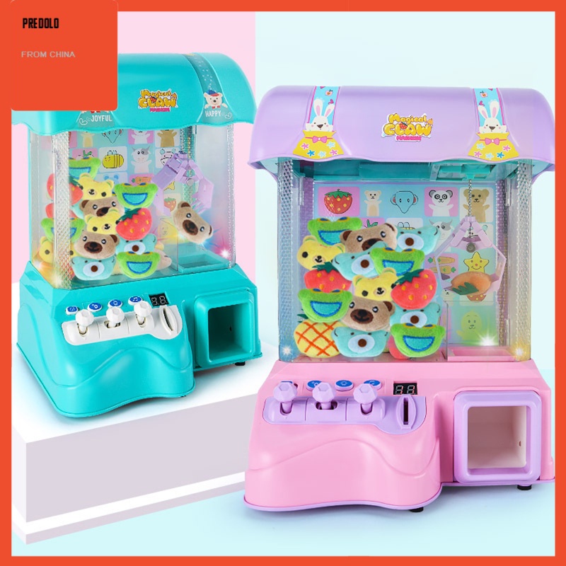 [In Stock] Mini Electric Claw Machine Fun Play Light Music Coin Game Box Children Gifts