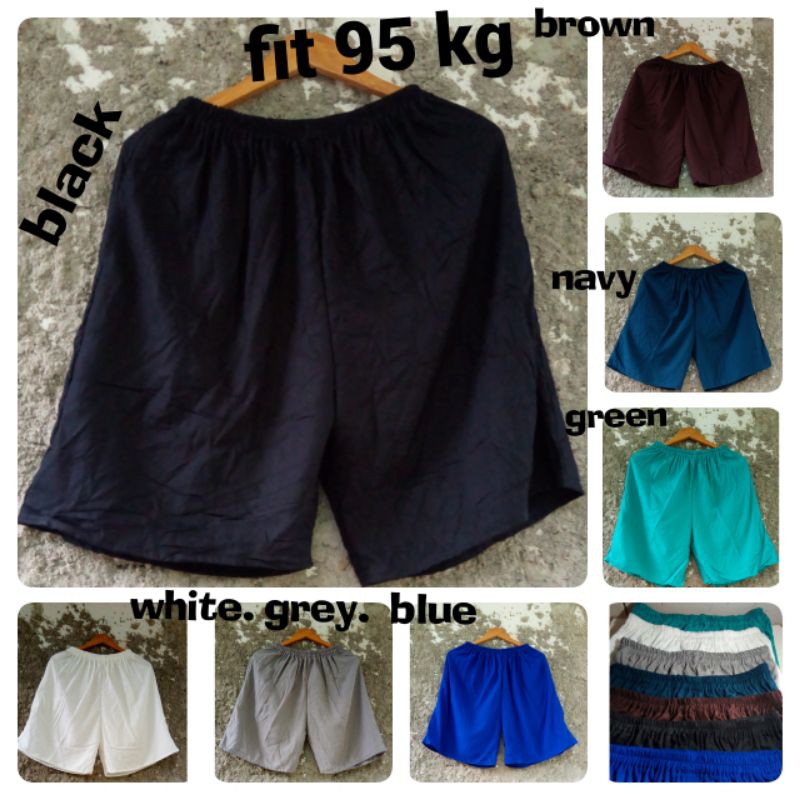 Celana Pendek Super Jumbo Rayon Import Boxer Pria Wanita