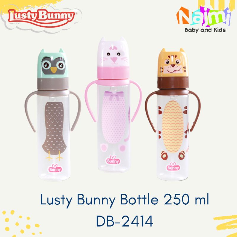 DB2414 LustyBunny Botol Susu Bayi Gagang 250 ml Baby Bottle Handle