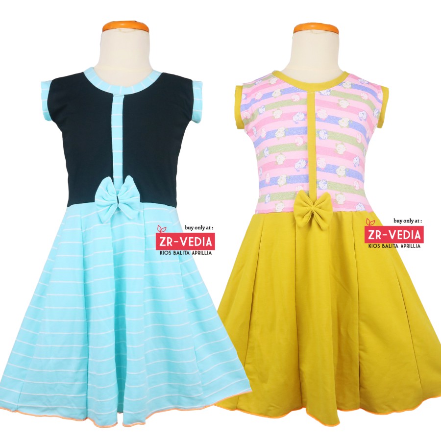 Dress Sinta uk 5-6 tahun / Dres Anak Perempuan Cewek Baju Pesta Yukensi Adem Motif Murah Casual