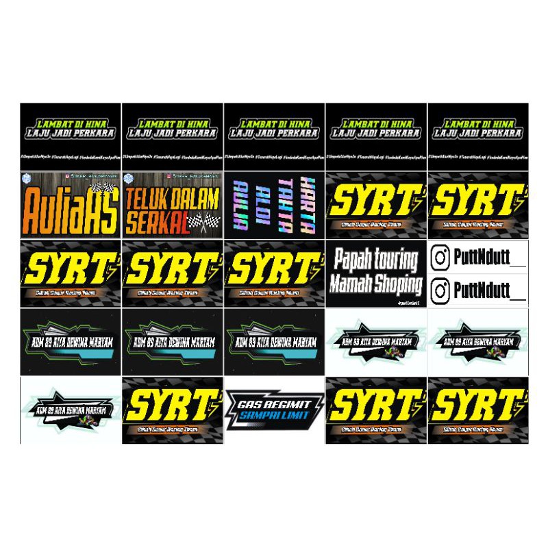 

STIKER BALAP DAN STIKER NOMOR BISA REQUEST