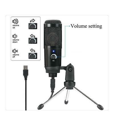 K669B 5V Cardioid USB Condenser Microphone Audio Studio Recording Mic Game Unidirectional