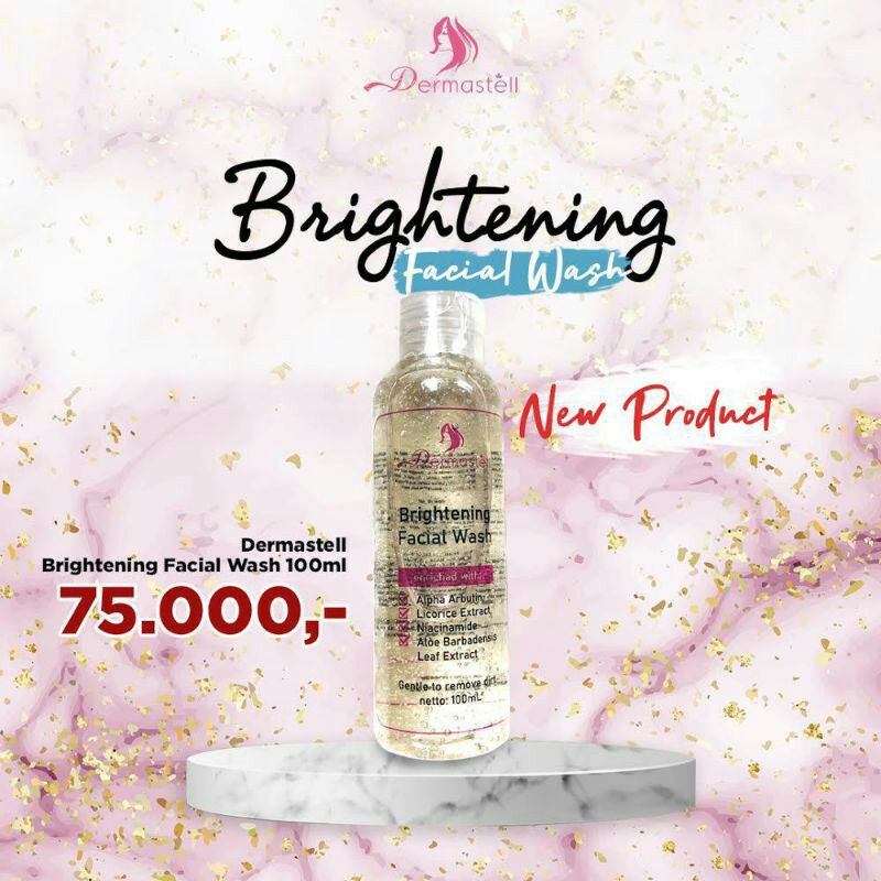 BRIGHTENING FACIAL WASH DERMASTEL✅BPOM✅HALAL✅AMAN