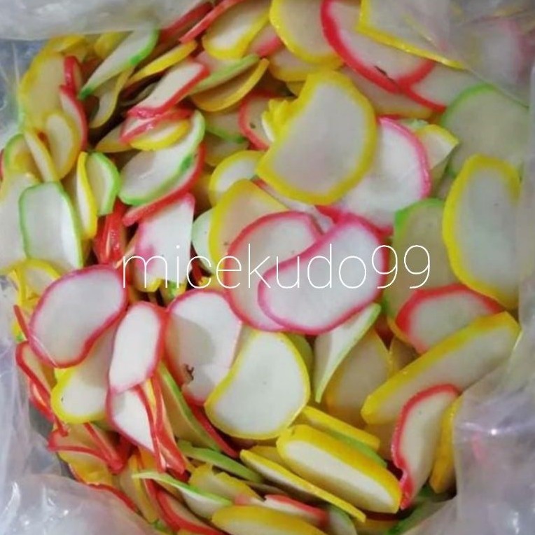 

KERUPUK BAWANG WARNA WARNI MENTAH / KRUPUK WARNA