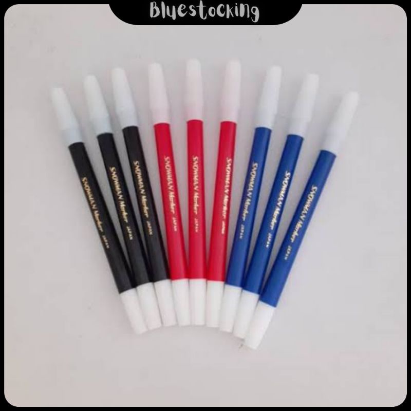 

Spidol Snowman Kecil Hitam Biru Merah