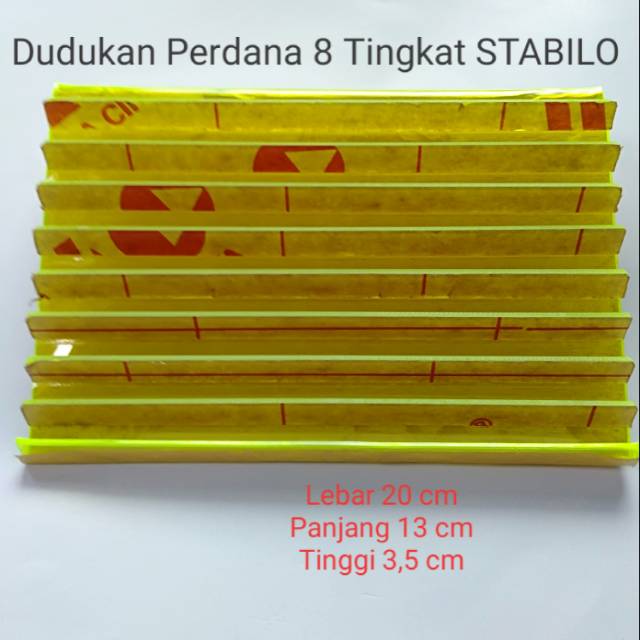 Dudukan kartu perdana akrilik 8 slot stabilo
