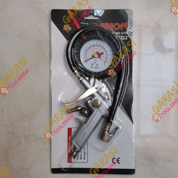tire inflator Xenon alat isi angin ban ukur isian angin ban