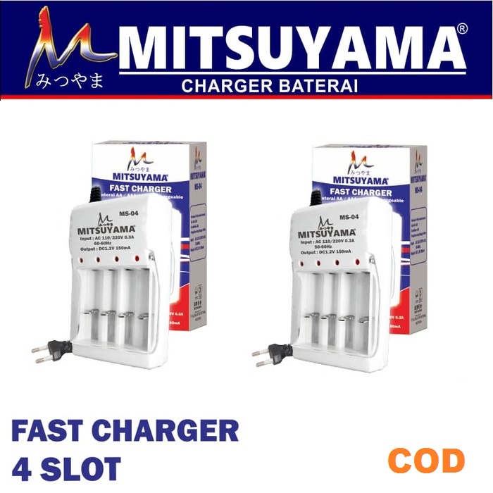 Charger Baterai AA/AAA Mitsuyama MS-04 Fast Charging Original