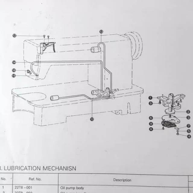 22T8-013D Oil Pipe For Arm Shaft / Selang Minyak Aluminium Besar