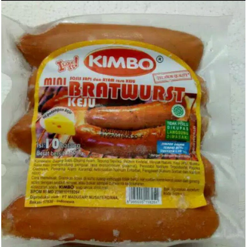 

Sosis Sapi mini kimbo Bratwurst keju isi 10pcs