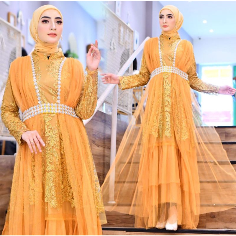 GAMIS MADURI NEW//GAMIS PESTA//GAUN MEWAH//KEBAYA BROKAT//GAMIS KEBAYA//GAMIS TULLE//BY PELAMINAN