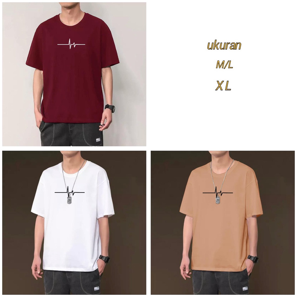 MUKZHOP - KAOS OVERSIZE  DETAK  / atasan lengan pendek / baju oversize / oblong polos / kekinian / kaos kece / temurah