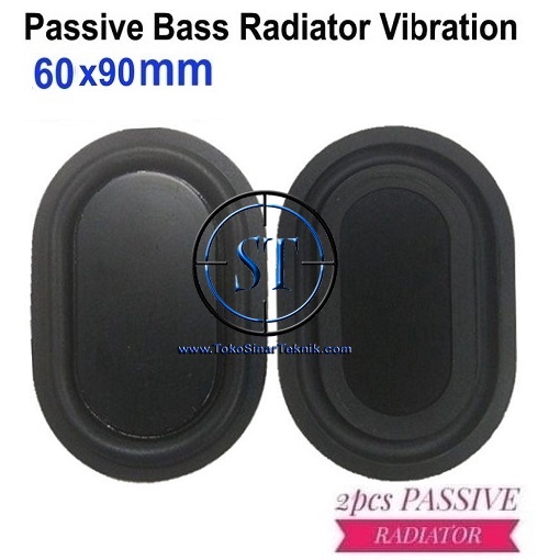 2 PCS Bass Speaker Passive 60x90mm Radiator Bass Metal Rubber Vibration 6x9cm Penambah Penguat Bass Spiker Karet