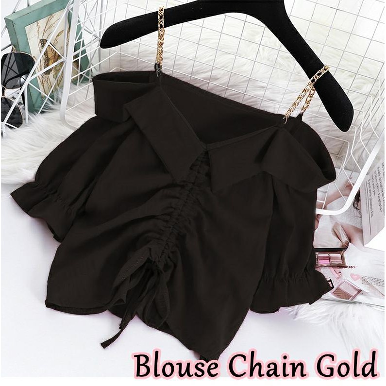 NunuLisaTan- baju wanita model korea atasan blouse model korea