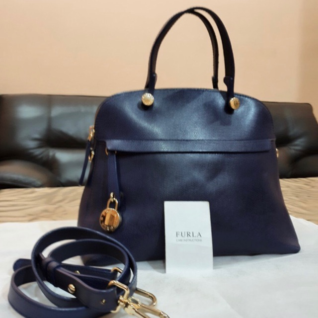 Preloved Furla Piper Dome Small Navy