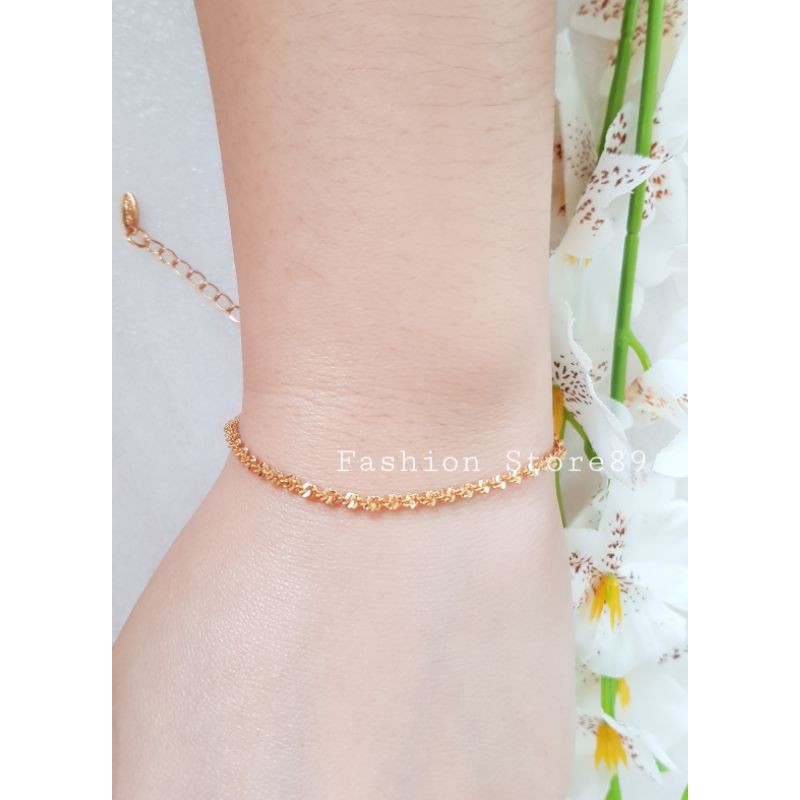 Gelang Tangan kaki xuping Plintir ready siap kirim perhiasan import xuping lapis emas 18k