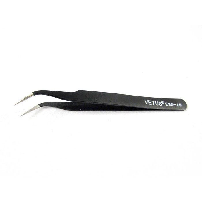 Pinset Vetus Tweezers ESD 15 Hitam Baja