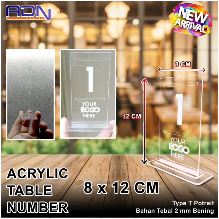 AKRILIK NOMOR MEJA / ACRYLIC TENT LASER/ ACRYLIC TENT TABLE CAFE RESTO ADN OFFICIAL