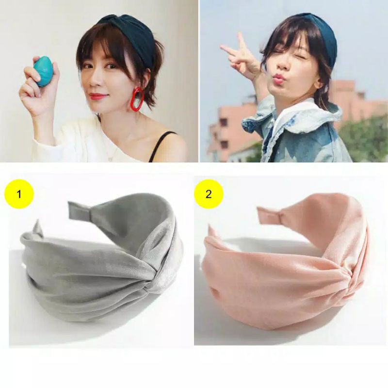 Bandana Kain Model Lebar Gaya Korea untuk Wanita