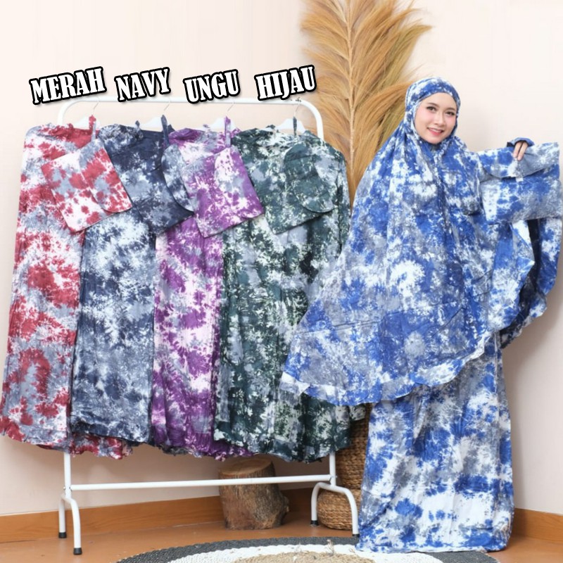 Mukena Dewasa Motif Corak Mukenah Bali Jumbo Mukena Rayon Janger Mukena Tiedye Original Premium