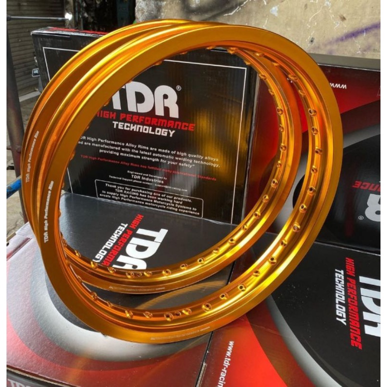 VELG TDR RACING WX WSHAPE 160 x 185 - 17 VELEG PELK RIM 17 GOLD SILVER HITAM NOT TAKASAGO EXCEL TK R