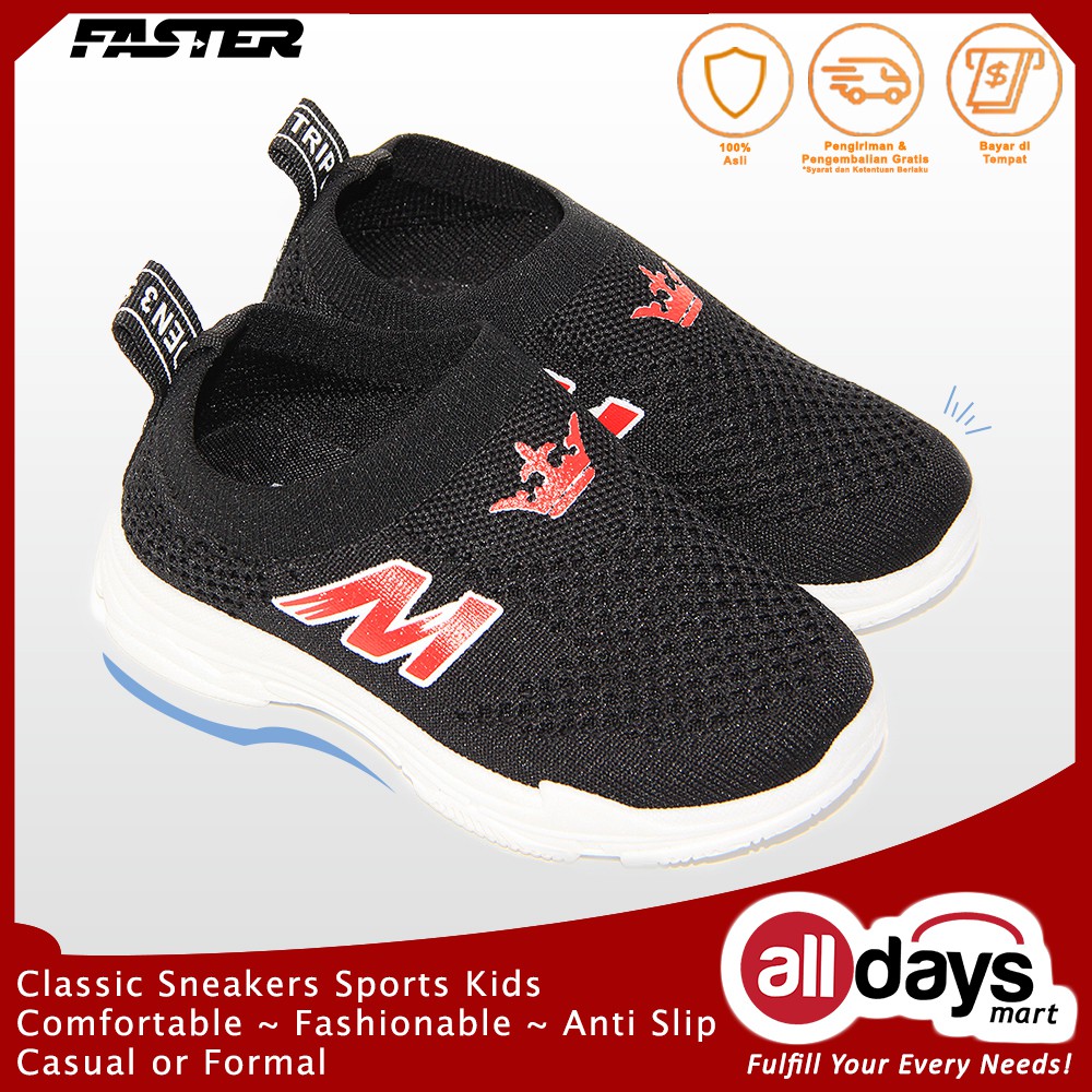 Faster Sepatu Sport Sneaker Anak Unisex 1807-186 Size 26-31