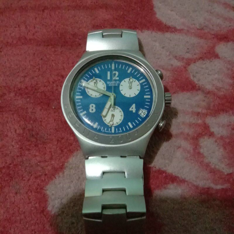 jam tangan Swatch irony chrono aluminium