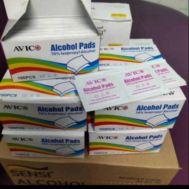 Tissue Alcohol avico / Tisu Alkohol Avico Original / Alkohol Pads Avico Murah