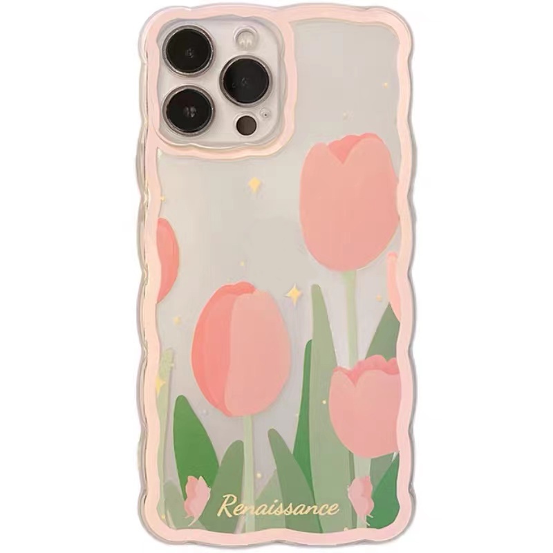 Soft Case Silikon TPU Transparan Motif Bunga Untuk IPhone 13 12 Mini 11 Pro X XR XS Max SE 2020 6 6S 7 8 Plus