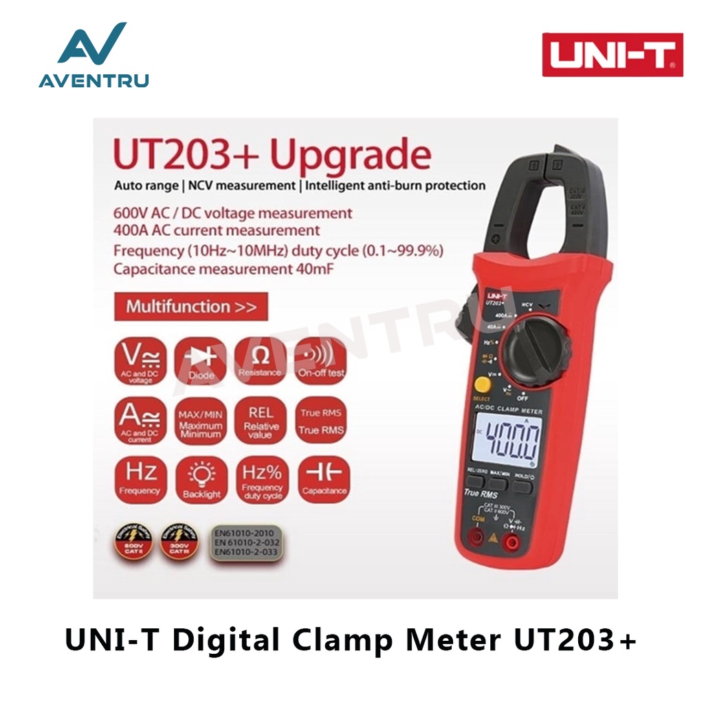 Uni-T UT203+ UT 203+ Clamp Meter Multimeter Digital Clamp Tang Ampere