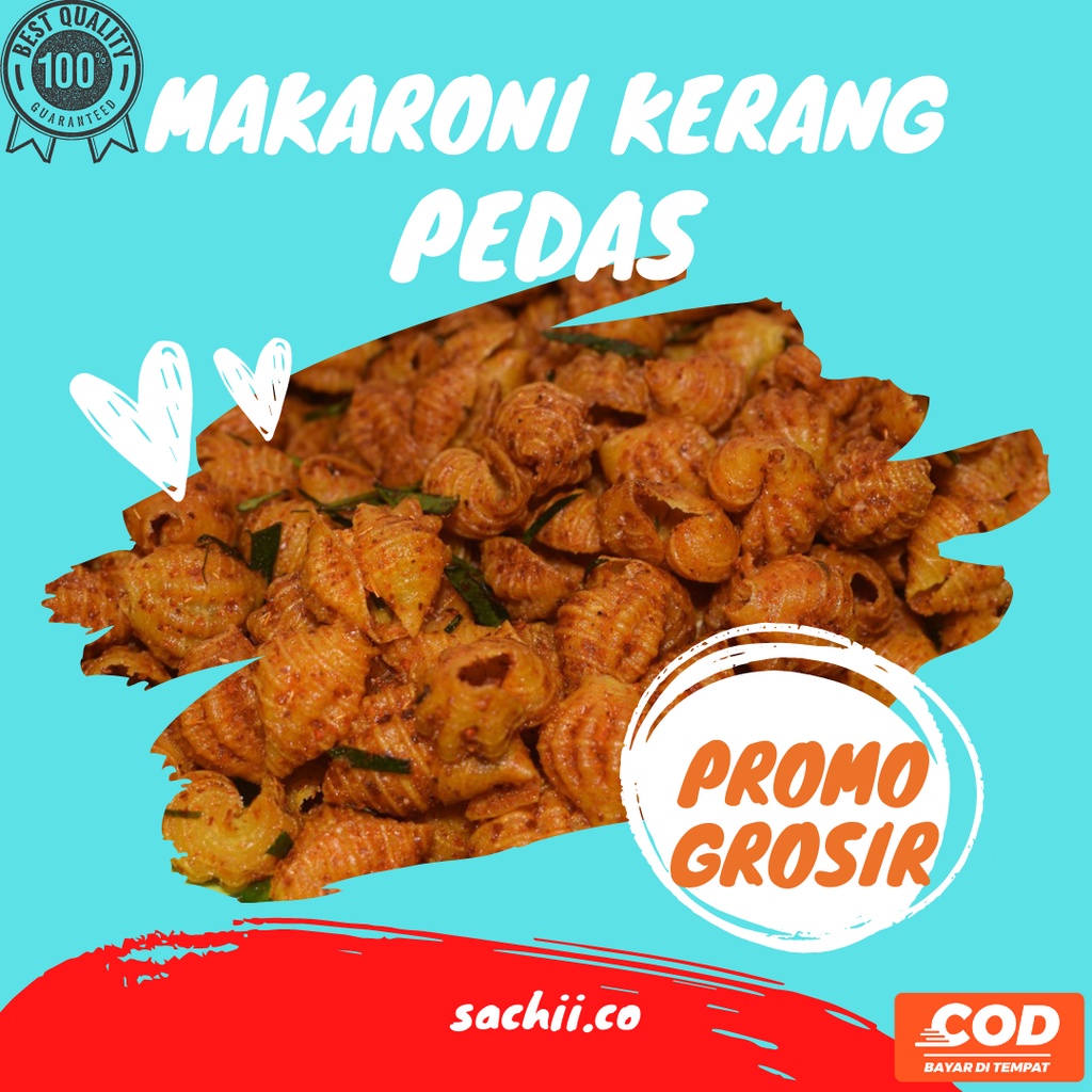 

Makaroni Kerang Pedas 150gr Cemilan Makroni Gurih Bumbu Khas (PROMO SPESIAL GROSIR)