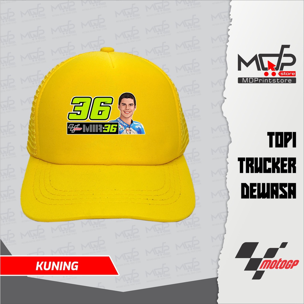 TOPI JOAN MIR 36 MOTOGP MANDALIKA TOPI TRUCKER MDPRINTSTORE