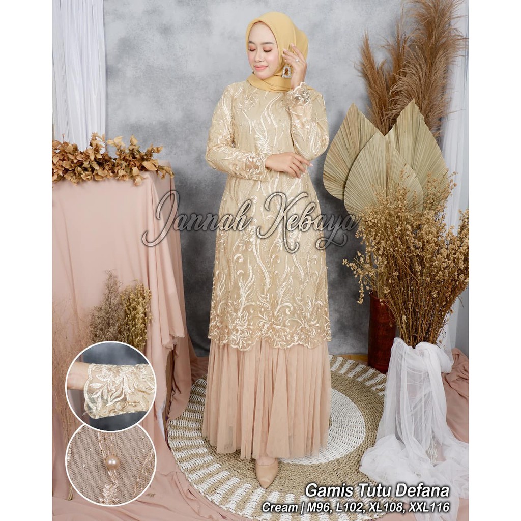 PROMO LONG GAMIS TUTU TULLE MUTIARA BORDIR / LONG GAMIS TULLE MUTIARA PESTA / GAMIS PESTA