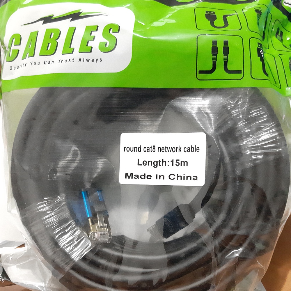 Kabel Round Cat 8 Patch Cord Ethernet UTP Cable 15 Meter