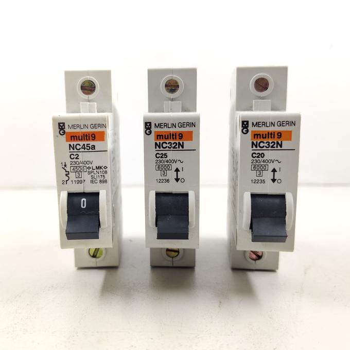 Ready Oke] Merlin Gerin Mcb Breaker 1P 2A 20A 25A 32A Nc45A Nc32N 4500 6000