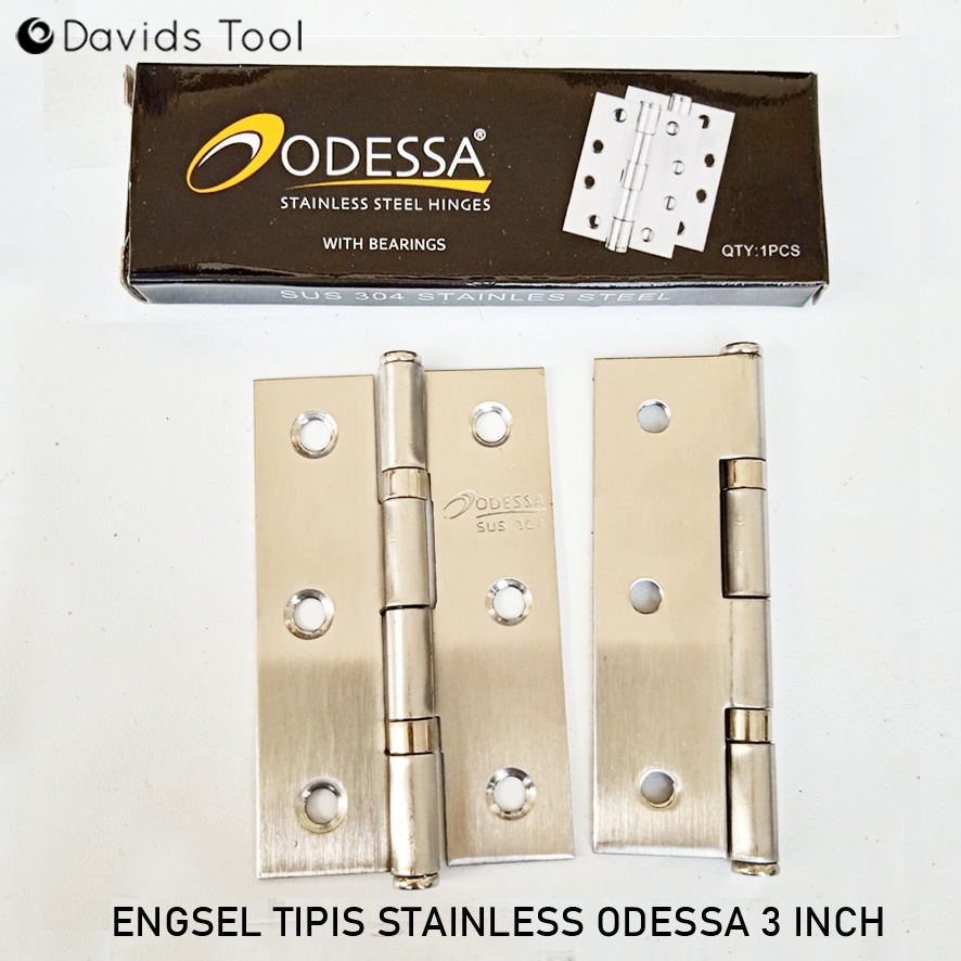 Engsel Lemari Kayu Jendela Pintu Stainless Tipis Odessa 3 Inch