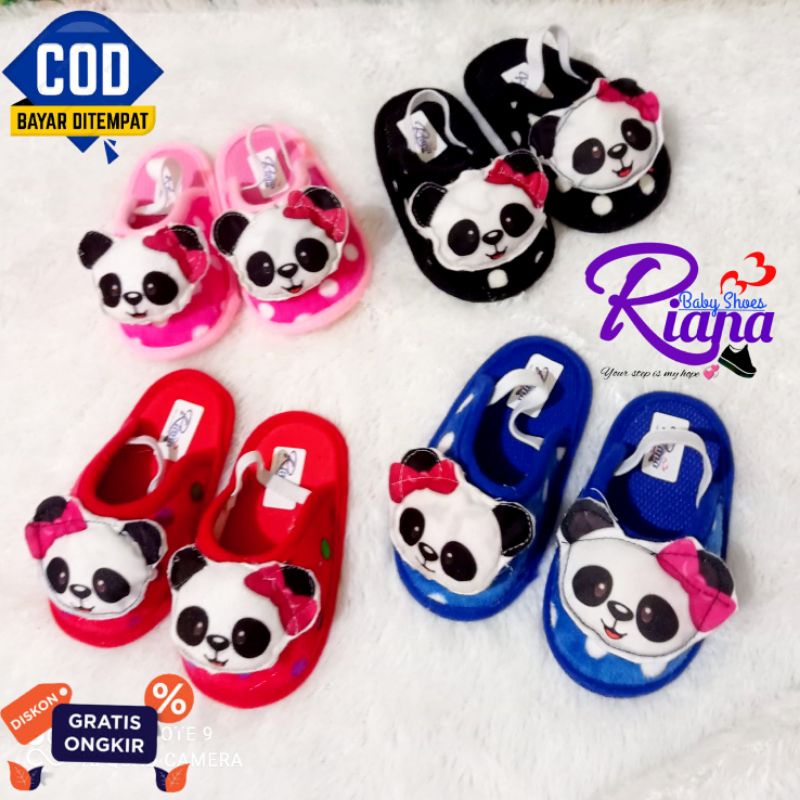 Sandal bayi Bapau boneka Panda usia 8-20 Bulan